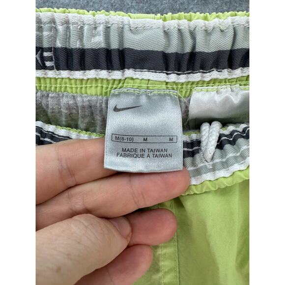 Nike Green Women's sz M Striped Pants Cargo Sweatshirt Lined Track Pants Y2K - Picture 4 of 12